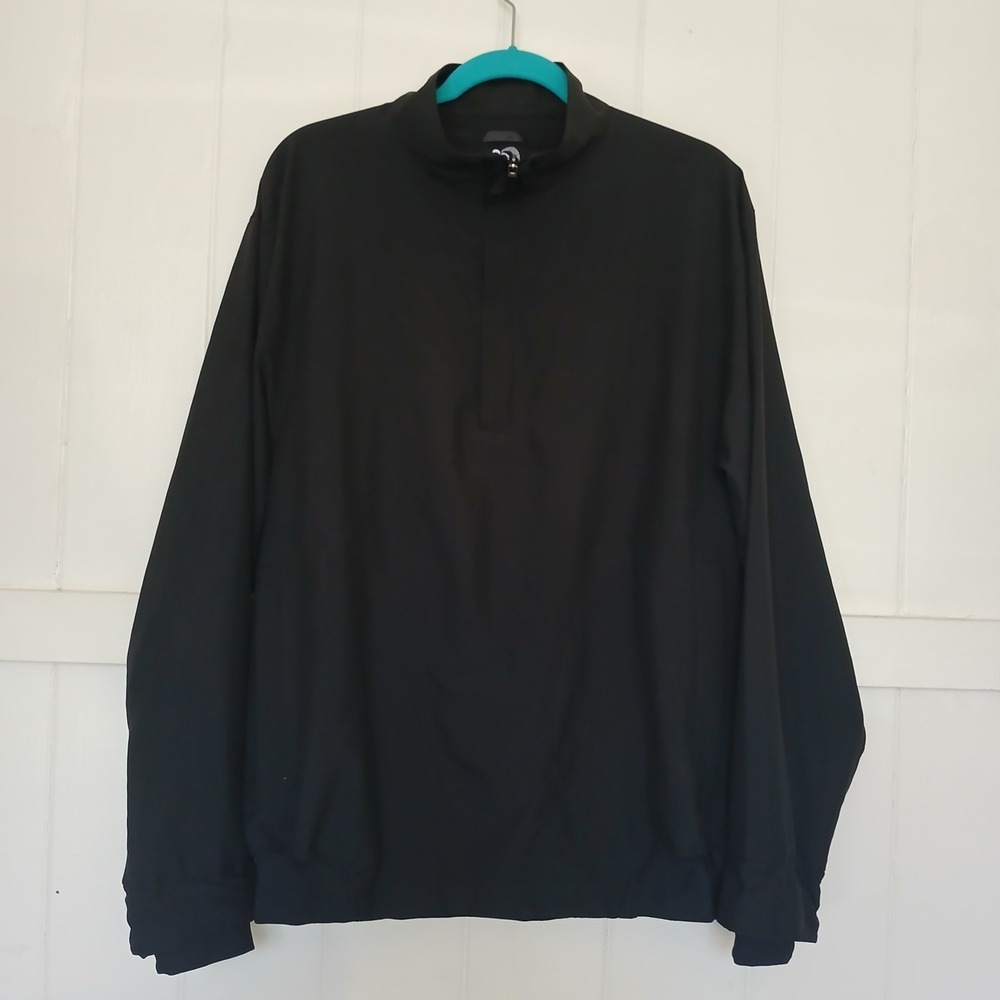 Zero Restriction‎ Windshirt Golf 1/4 Zip Pullover Men's Large Black Jacket W233